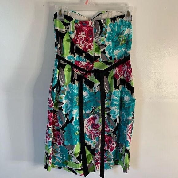 teeze Me Strapless Floral Mini Dress Size 5 - Picture 3 of 7